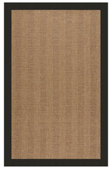 Islamorada-Herringbone Canvas Black Area Rug
