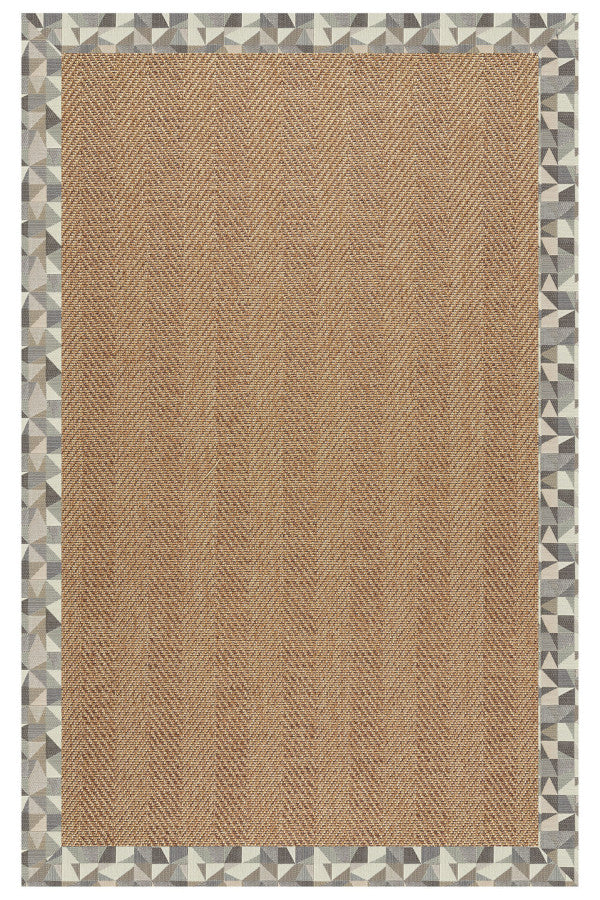 Islamorada-Herringbone Geo Bronze Area Rug