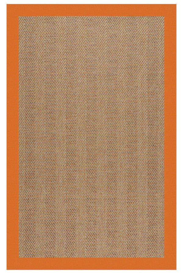 Islamorada-Herringbone Canvas Tangerine Area Rug