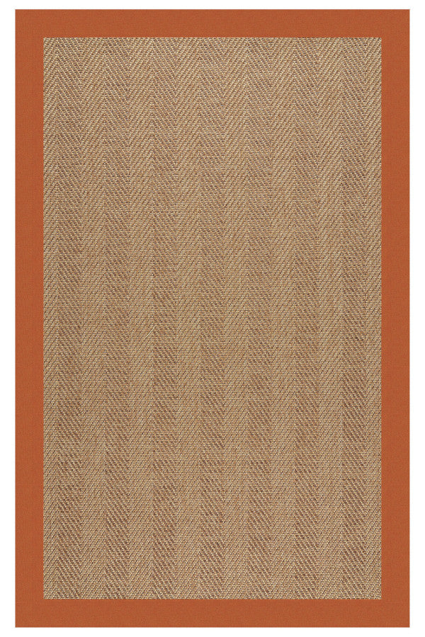 Islamorada-Herringbone Canvas Rust Area Rug