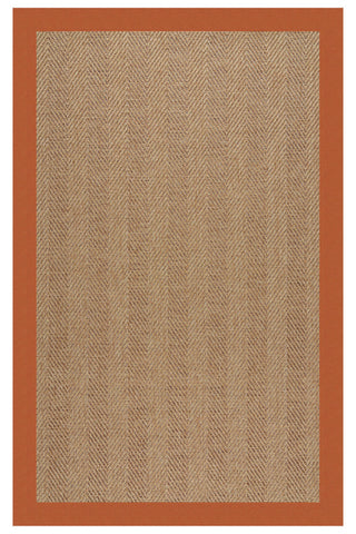 Islamorada-Herringbone Canvas Rust Area Rug