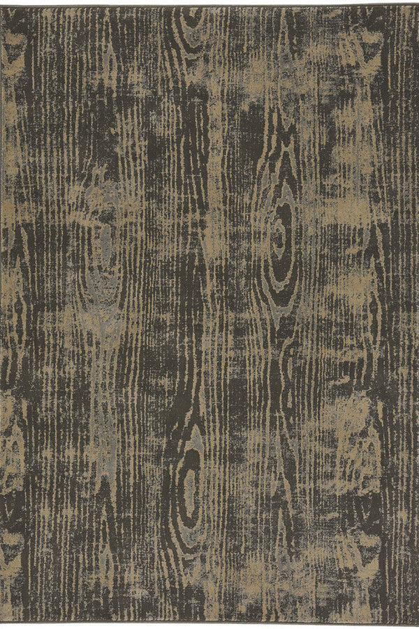 Woodgrain Charcoal Area Rug