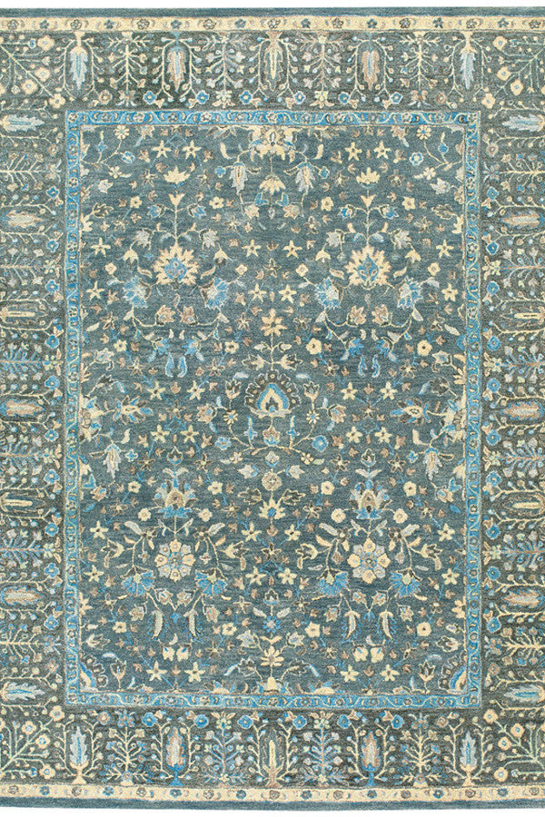 Izmir-Persian Cedars Dusty Blue Area Rug