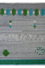 Vintage Moroc Green Gray Area Rug