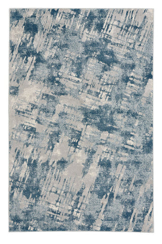 Brushstrokes Prussian Blue Area Rug