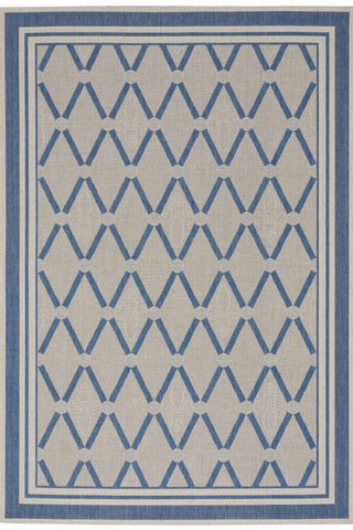 Finesse-Lattice Capri Blue Area Rug