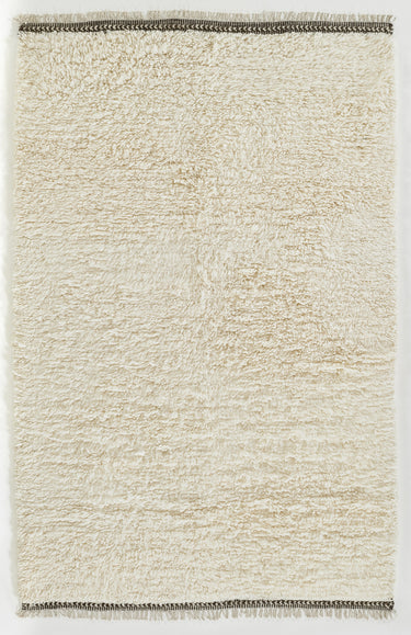 Neo Ivory Area Rug - NEM-5 Handwoven, 2' X 3'