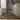 Brown Floral area rug 2'3" X 8 - corner detail and border