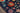 Navy Floral area rug 8' X 10' - overhead flat lay view