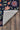 Navy Floral area rug 2' X 3' - corner detail and border