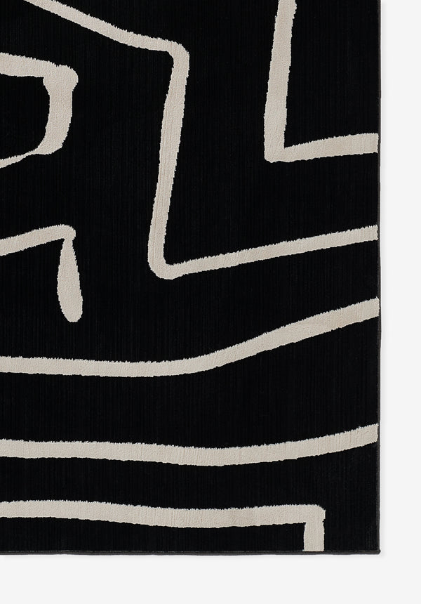 Momeni NO-04 Area Rug, Black 2' X 3' lifestyle