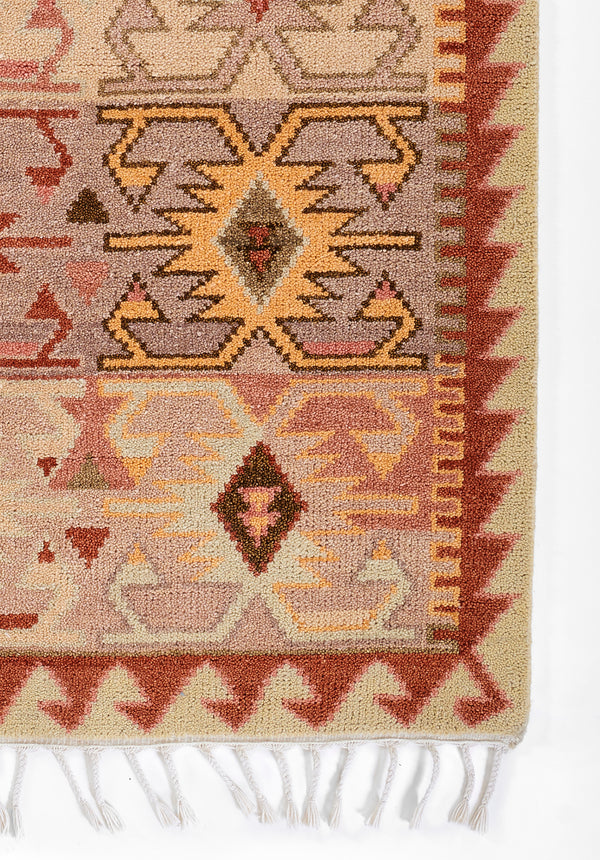 Geometric Red Area Rug, Nomad 9' X 12' lifestyle