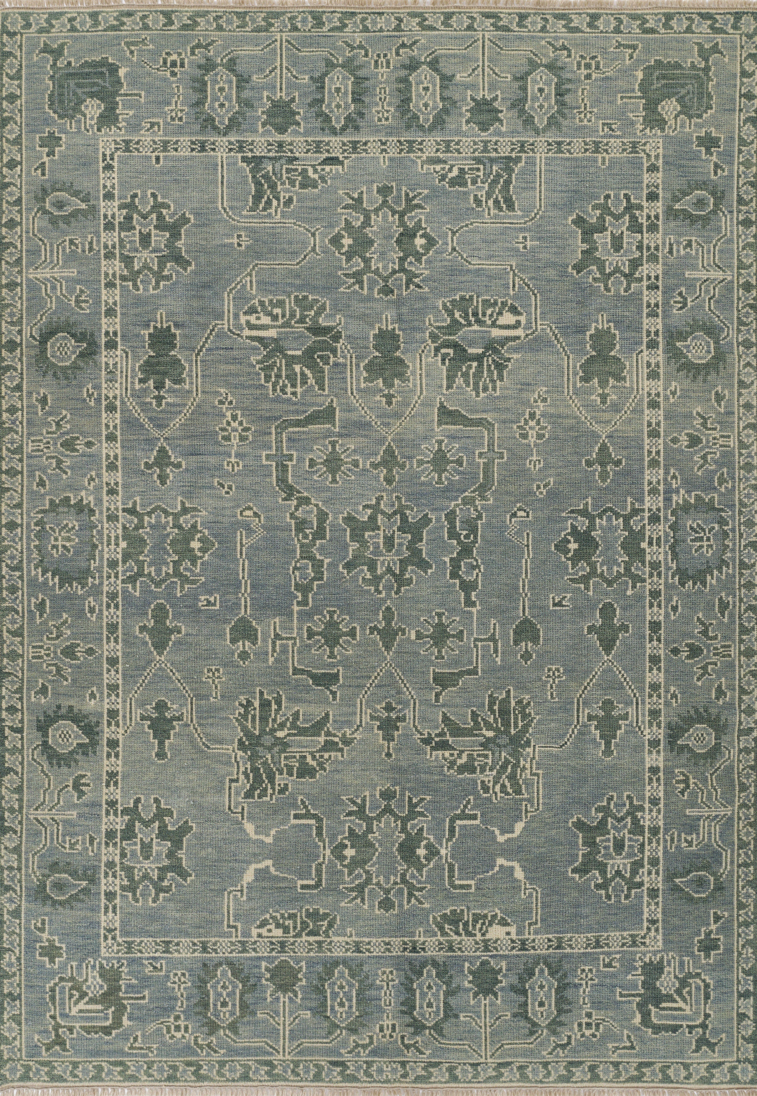 Blue Nomad Hand Knotted Area Rug by Momeni, 5' X 8' - NOMADNOM-9BLU5080