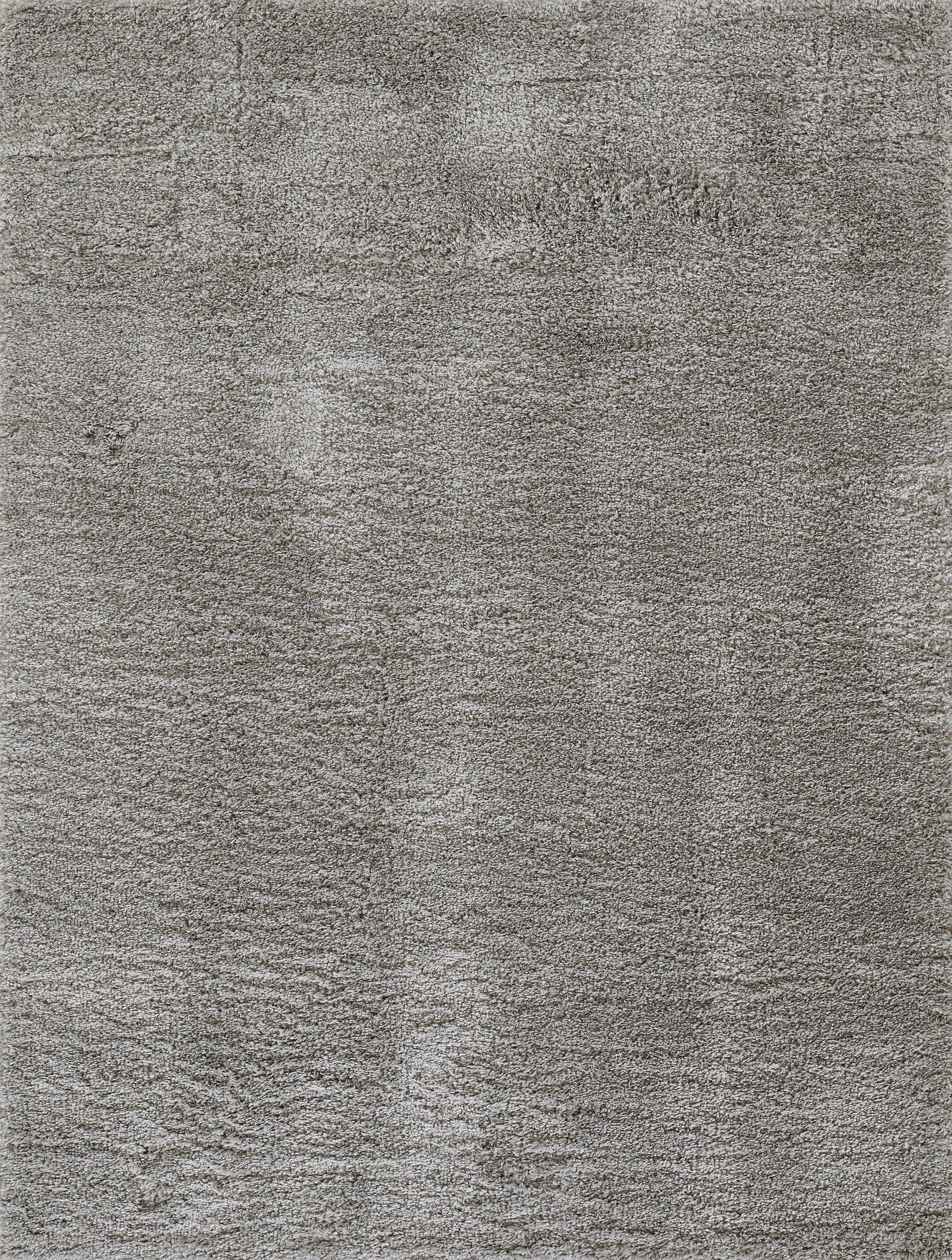 Novogratz Nola Shag NS-01 Light Grey Machine - Made Area Rug, 5'3" X 7'