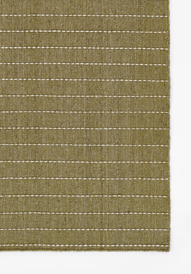 Green Contemporary area rug 3'6" X 5 - close-up of pattern and texture