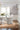 Brown Contemporary area rug 5' X 8' - overhead flat lay view