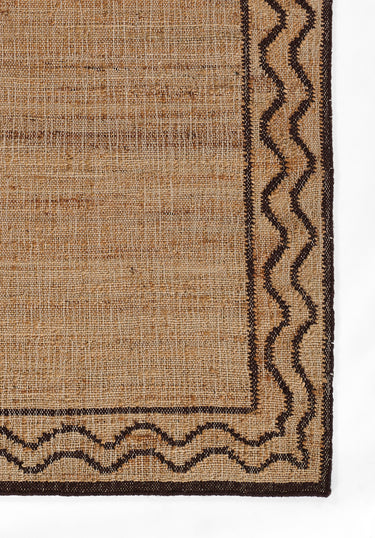 Brown Contemporary area rug 3'6" X 5 - close-up of pattern and texture
