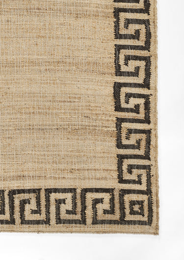 Brown Wool area rug 5' X 8' - close-up of pattern and texture