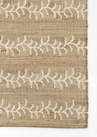 Ivory area rug 8 3'6 - close-up of pattern and texture