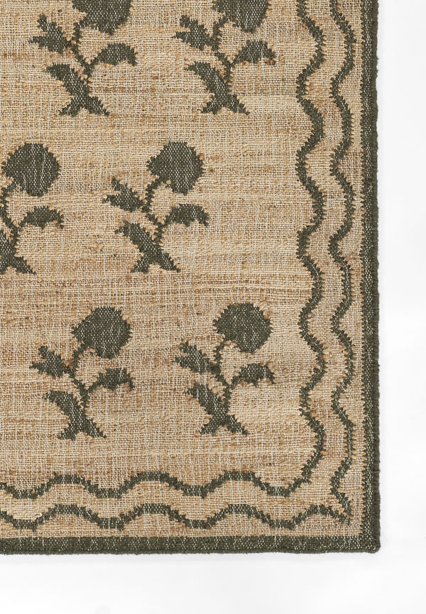 Green Orchard Hand Woven Area Rug, 3'6
