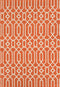 Orange Contemporary Area Rug - AR6075