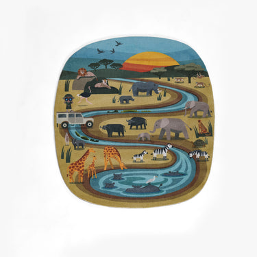 Safari Multi Machine - Made Area Rug, Playground PLY-5 4' X 4'4"