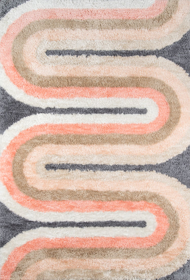 Retro Wave Multi Hand - Tufted Runner Rug, Retro RET-2 2'3" X 7'6" Runner