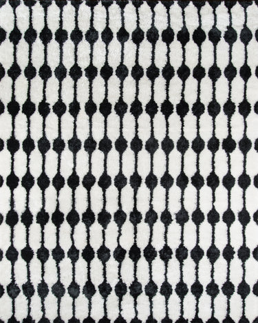 Retro Black Area Rug - RET-4 Hand - Tufted, 3'6" X 5'6"