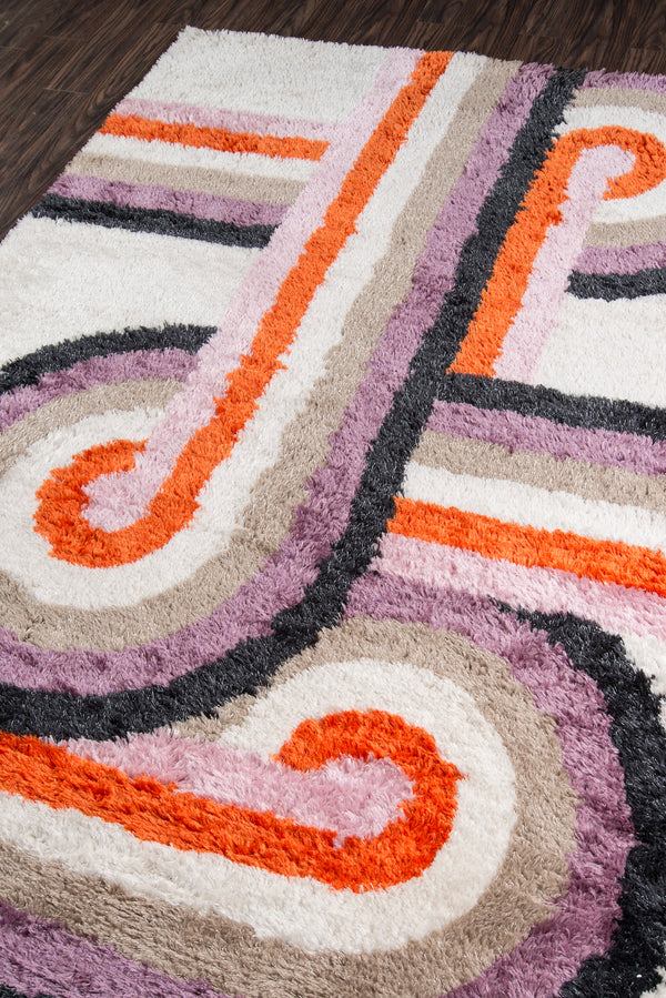 Novogratz Lavender Retro Area Rug in 5' X 7'6