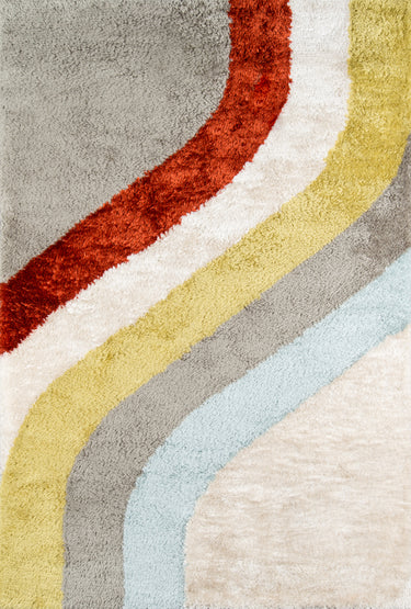 Classic 70's Multi Hand - Tufted Area Rug, Retro RET-6 2' X 3'