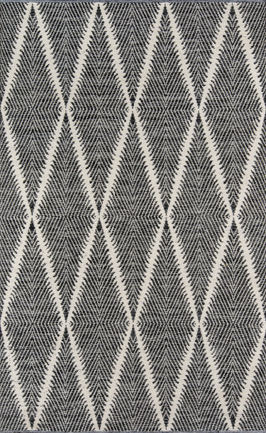 Erin Gates River RIV-1 Black Handwoven Area Rug, 8'6" X 11'6"
