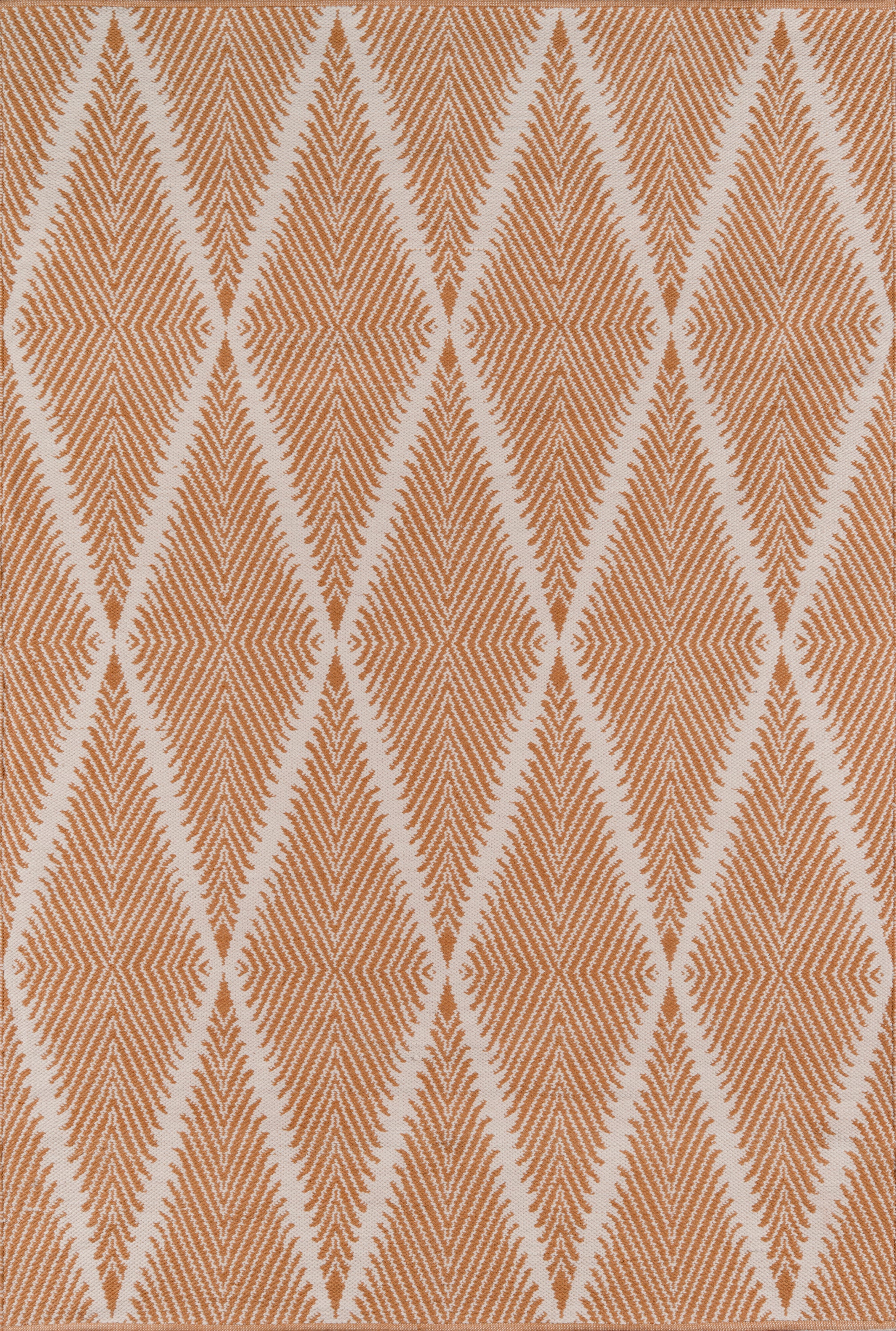 Orange area rug 2'3" X 8 - styled in a living room
