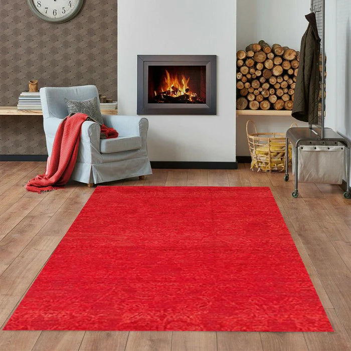 Red Ikat Area Rug - AR3098