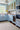 Grey Contemporary area rug 2' X 3' - overhead flat lay view