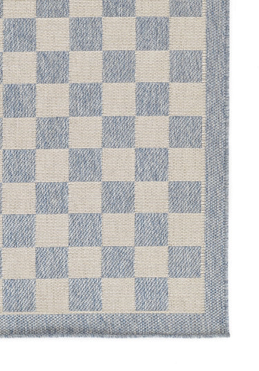 Blue area rug 8' X 10' - close-up of pattern and texture