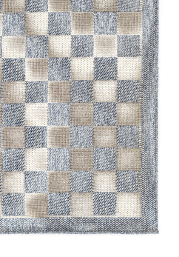 Border Blue Runner Rug, Saybrook 2'7