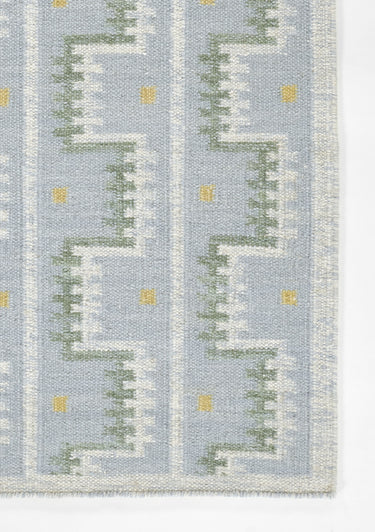Blue area rug 5' X 8' - close-up of pattern and texture