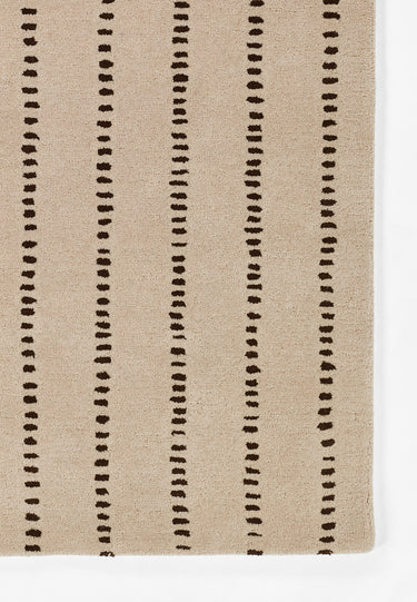 Ivory Stripe area rug 2' X 3' - close-up of pattern and texture