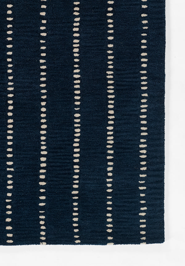 Striped Navy Area Rug, Simba 3'6