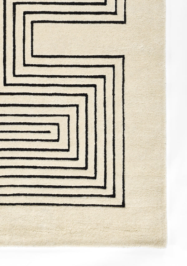 White Contemporary Area Rug by Momeni, Simba 8' X 10' lifestyle