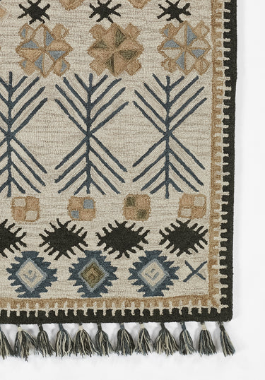 Ivory area rug 2' X 3' - close-up of pattern and texture