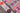 Pink Southwestern area rug 5' X 8' - overhead flat lay view