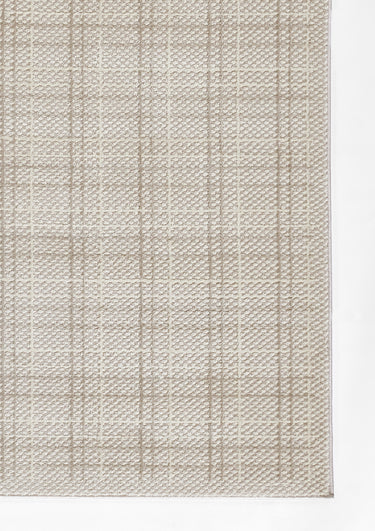Beige Polypropylene area rug 5'3" X 7 - close-up of pattern and texture