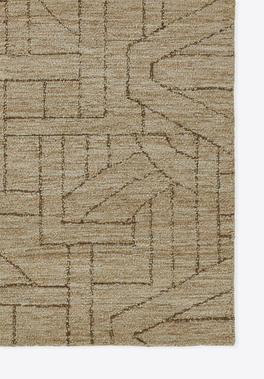 Tan area rug 1 9' X 12 - close-up of pattern and texture