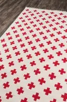 Overhead view of Topanga Lucille wool area rug design