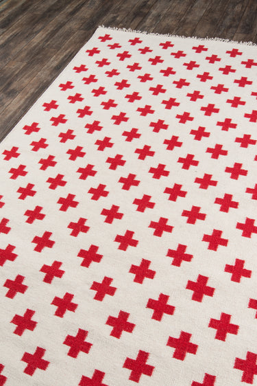 Ivory area rug 3'6" X 5 - close-up of pattern and texture