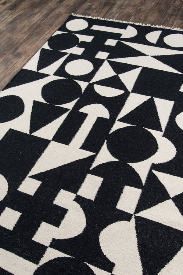 Black Topanga Hand Woven Area Rug, 2' X 3' lifestyle