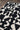 Black area rug 2'3" X 8 - close-up of pattern and texture