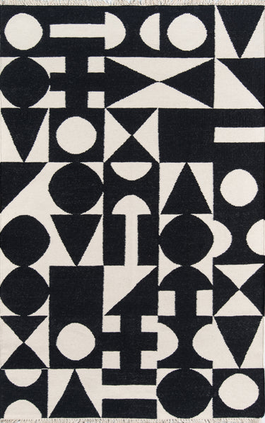 Novogratz TOP-3 Roberta Runner Rug, Black 2'3" X 8' Runner