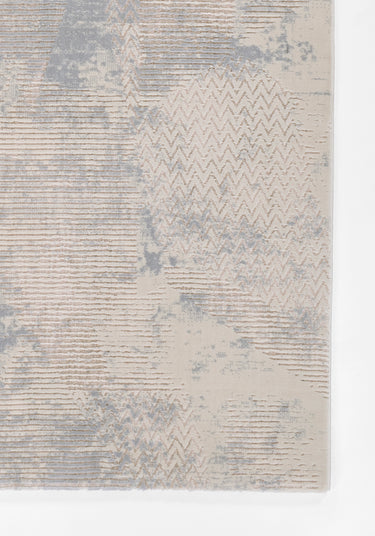 Blue Abstract area rug 7'10" X 10 - close-up of pattern and texture